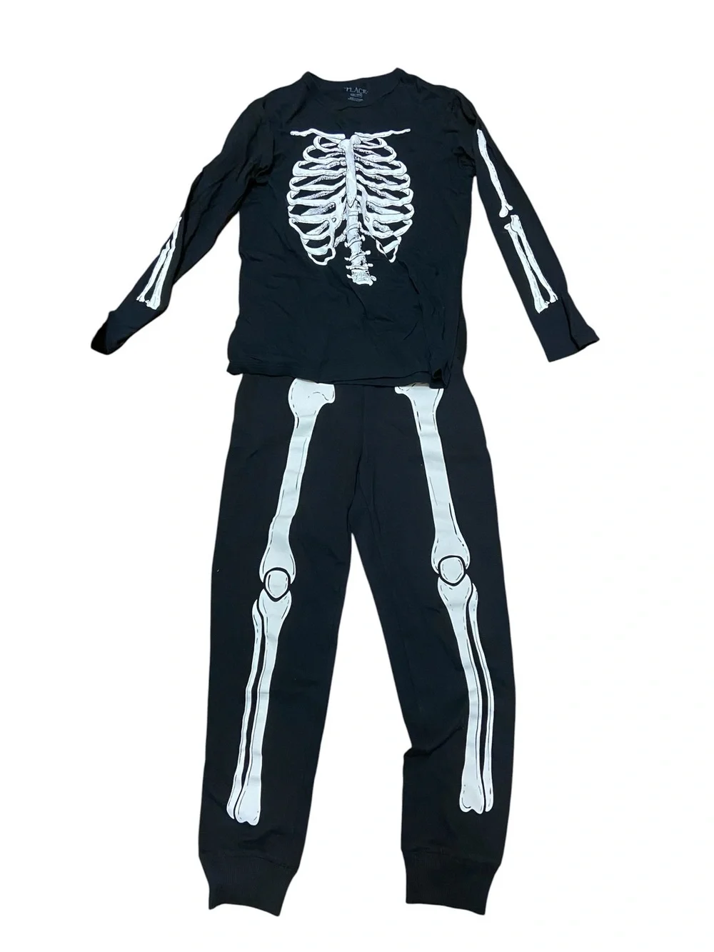The Children's Place Kids Skeleton Lounge Set Size L 10-12 Halloween Costume